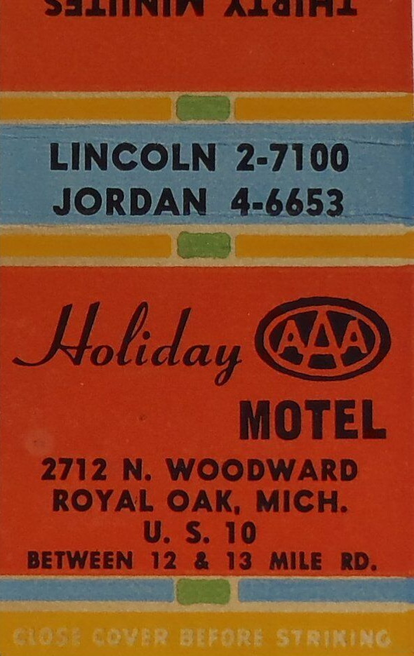Holiday Motel - Matchbook